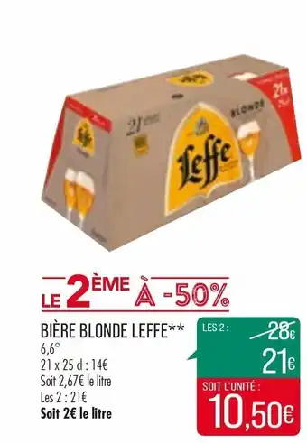 Match Bière blonde leffe offre