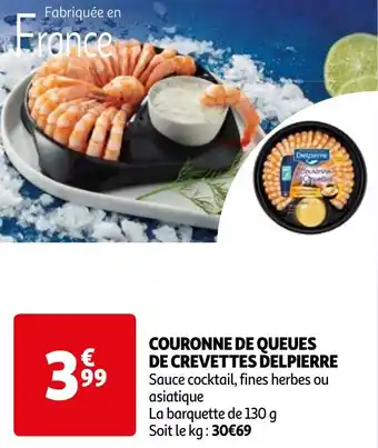 Auchan COURONNE DE QUEUES DE CREVETTES DELPIERRE offre