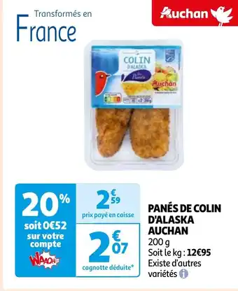 Auchan PANÉS DE COLIN D'ALASKA AUCHAN offre