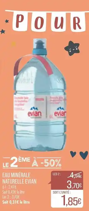 Eau minérale naturelle evian