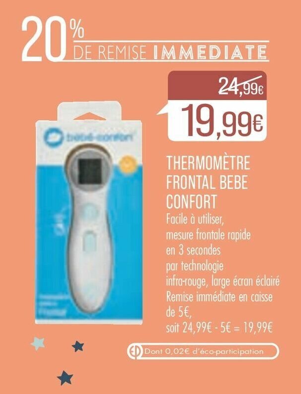 Promo Thermometre Frontal Bebe Confort Chez Match