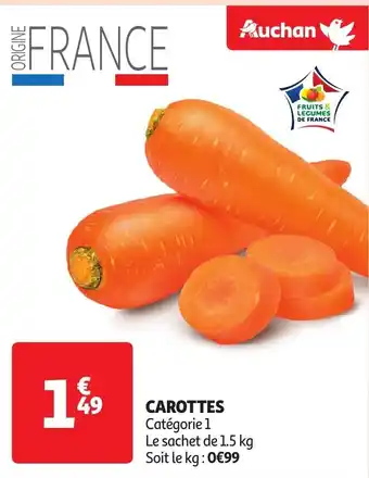 Auchan CAROTTES offre