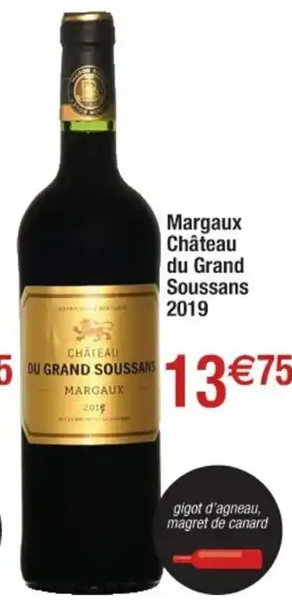 Cora x Carrefour Margaux château du grand soussans 2019 offre