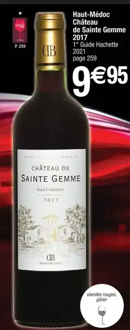 Haut-médoc château de sainte gemme 2017