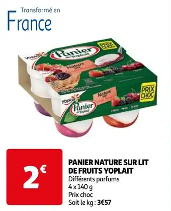 Auchan PANIER NATURE SUR LIT DE FRUITS YOPLAIT offre