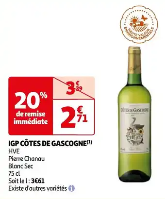 Auchan IGP CÔTES DE GASCOGNE(¹) offre