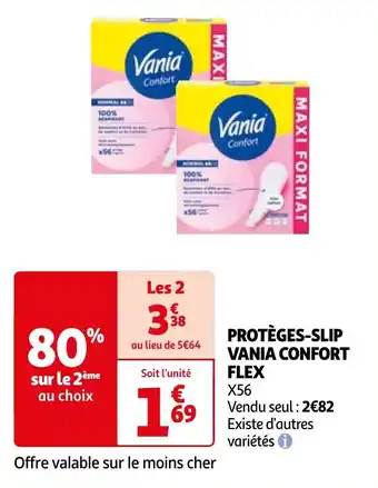Auchan PROTÈGES-SLIP VANIA CONFORT FLEX offre
