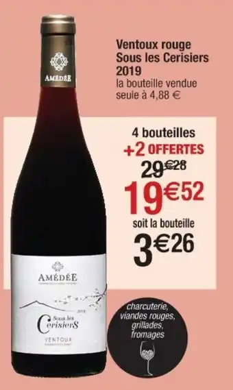 Cora x Carrefour Ventoux rouge Sous les Cerisiers offre