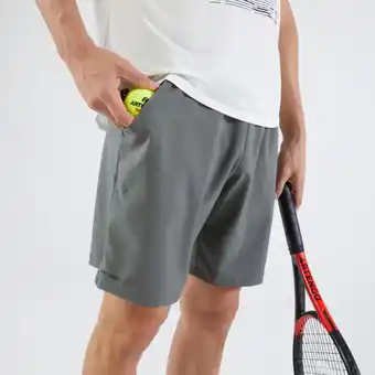 Decathlon Short de tennis homme - artengo essential+ kaki offre