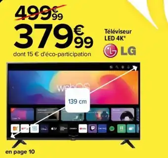 Carrefour Téléviseur LED 4K offre