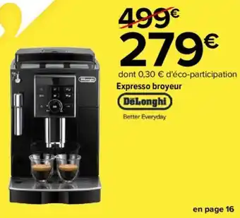 Carrefour Expresso broyeur offre