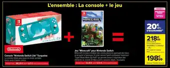 Carrefour Console "Nintendo Switch Lite" Turquoise La console idéale pour jouer en mode portable Existe aussi d'autres coloris offre
