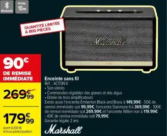 Carrefour Enceinte sans fil offre