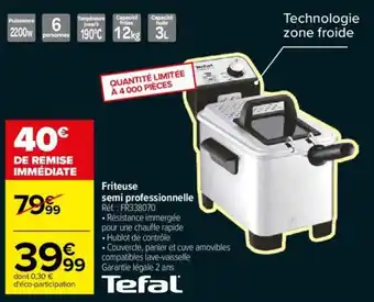 Carrefour Friteuse semi professionnelle offre