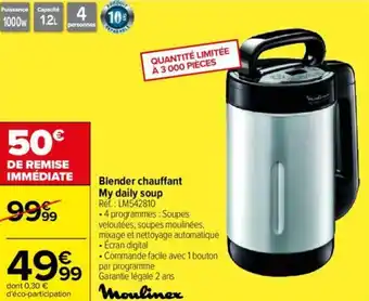 Carrefour Blender chauffant My daily soup offre