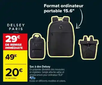 Carrefour Sac à dos Delsey offre
