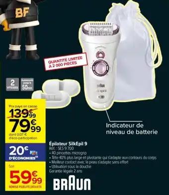 Carrefour Épilateur SilkEpil 9 offre
