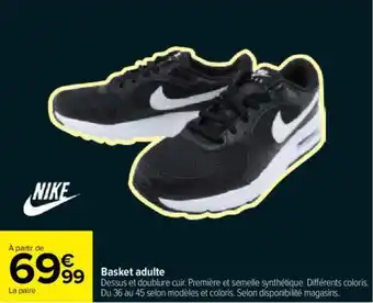 Carrefour Basket adulte offre