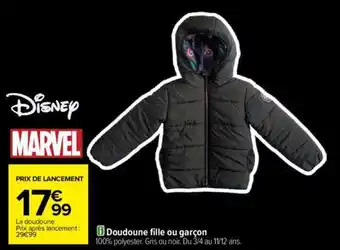 Carrefour Doudoune fille ou garçon offre