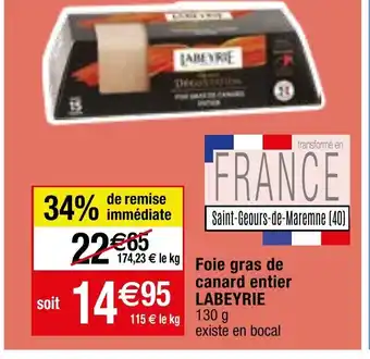 Migros Foie gras de canard entier labeyrie offre