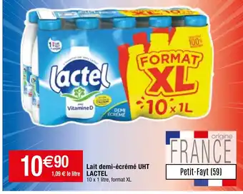 Migros Lait demi-écrémé UHT offre
