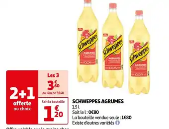 Auchan SCHWEPPES AGRUMES offre