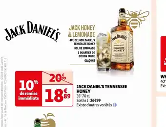 Auchan JACK DANIEL'S TENNESSEE HONEY offre