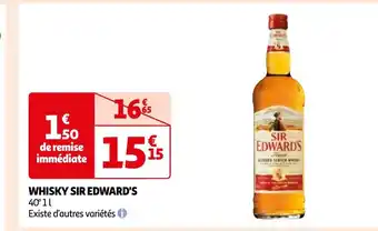 Auchan WHISKY SIR EDWARD'S 40°11 offre