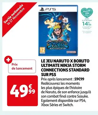 Auchan LE JEU NARUTO X BORUTO ULTIMATE NINJA STORM CONNECTIONS STANDARD SUR PS5 offre