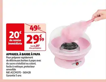 Auchan APPAREIL À BARBE À PAPA offre