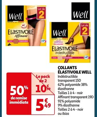 Auchan COLLANTS ÉLASTIVOILE WELL offre