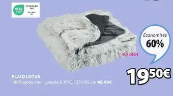 JYSK PLAID LOTUS offre