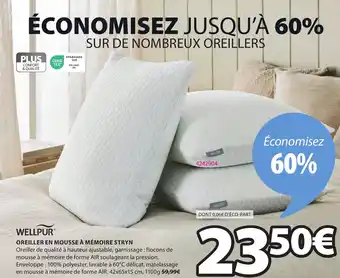 JYSK OREILLER EN MOUSSE À MÉMOIRE STRYN offre