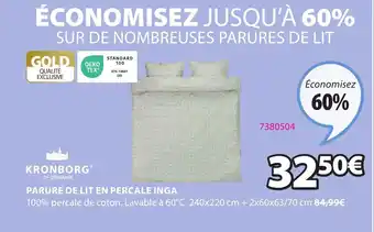 JYSK PARURE DE LIT EN PERCALE INGA offre