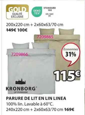 JYSK PARURE DE LIT EN LIN LINEA offre