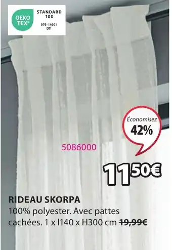 JYSK RIDEAU SKORPA offre