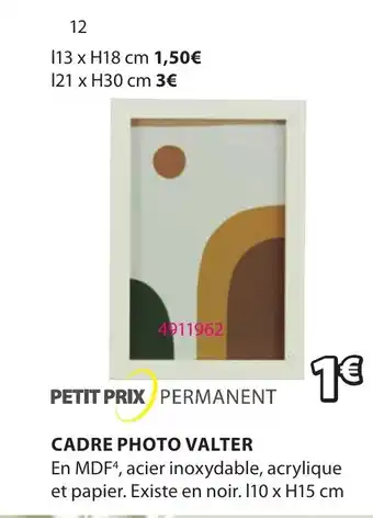 JYSK CADRE PHOTO VALTER offre