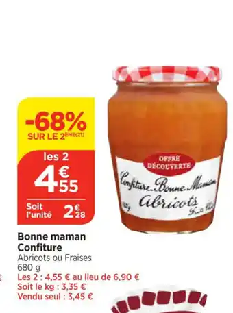 Maximarché Bonne maman Confiture offre