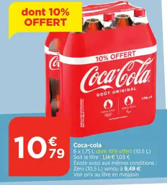 Maximarché Coca-cola 6 x 1,75 L offre