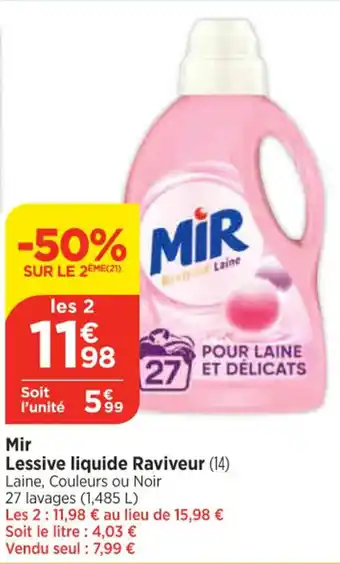 Maximarché Mir Lessive liquide Raviveur offre