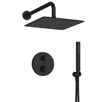 Brico Cash Robinet douche encastré thermostatique jacob delafon metro carré, noir mat | economie d'eau offre
