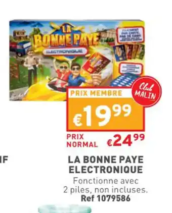 Trafic LA BONNE PAYE ELECTRONIQUE offre