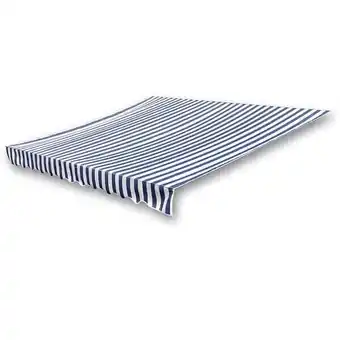 Bricorama Store banne en toile bleu et blanc 4 x 3 m (cadre non inclus) - bleu offre