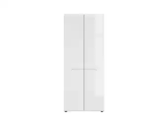 Bricorama Azalia - armoire style moderne salon/chambre/couloir - 195x80x37 - 2 portes - meuble de chambre à coucher - blanc offre