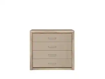 Bricorama Kellini - commode style moderne salon/chambre d'ado - 103.5x96.5x40 - 4 tiroirs spacieux - commode à tiroirs - chêne offre