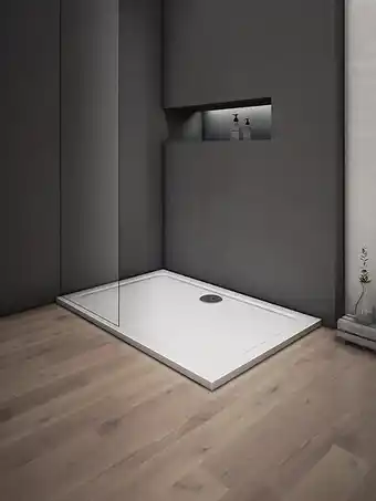 Bricorama Aica receveur de douche 110x80cm blanc rectangle 110x80gr offre