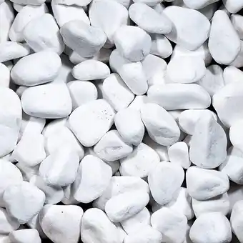 Pack 3 m² - galet blanc pur qualité supérieure 40-60 mm (15 sacs = 300kg)