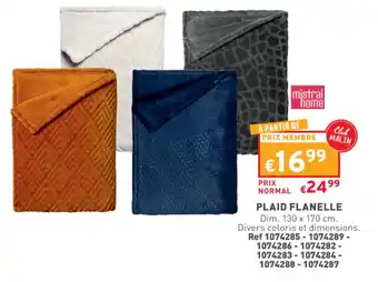 Trafic PLAID FLANELLE offre
