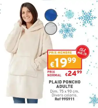 Trafic PLAID PONCHO ADULTE offre