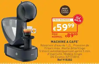 Trafic MACHINE A CAFE offre